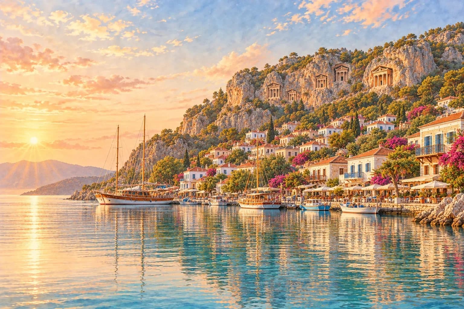 Kaş illüstrasyonu